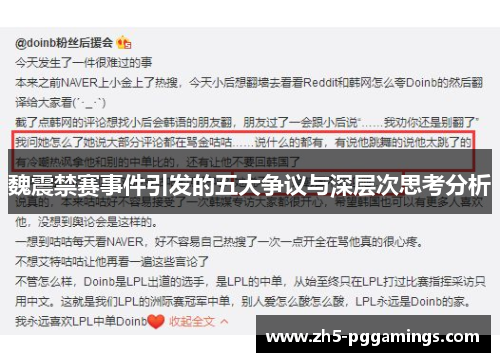 魏震禁赛事件引发的五大争议与深层次思考分析